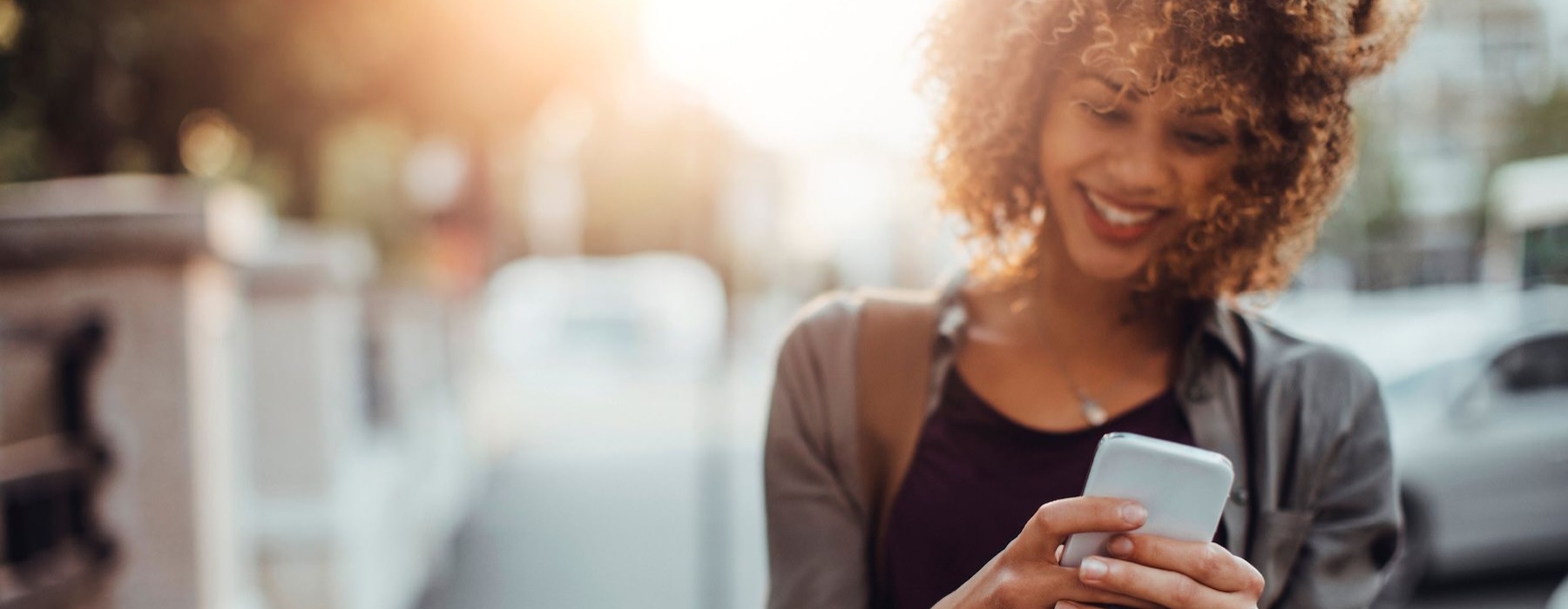 a person looking at the phone